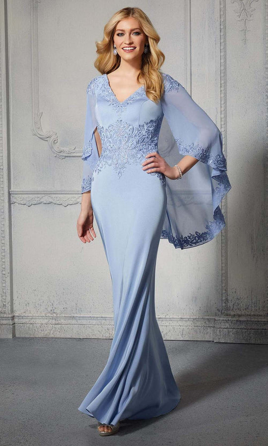 MGNY By Mori Lee - 72401 Capelet Sheath Evening Dress