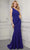 MGNY By Mori Lee - 72407 Asymmetrical Sleeveless Evening Dress Evening Dresses 00 / Royal