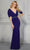 MGNY By Mori Lee - 72409 Plunging V-Neck Sheath Evening Dress Evening Dresses 00 / Amethyst