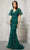 MGNY By Mori Lee - 72413 V-Neck Embroidered Evening Dress Evening Dresses 00 / Emerald
