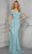 MGNY By Mori Lee - 72417 Off Shoulder Sheath Evening Dress Evening Dresses 00 / Seaglass