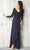 MGNY By Mori Lee - 72418 V-Neck Sheath Evening Dress Evening Dresses 00 / Eggplant