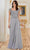MGNY By Mori Lee 72704 - Chiffon Beaded Formal Dress Evening Dresses 00 / Silver