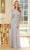 MGNY By Mori Lee 72710 - Flutter Sleeved Formal Dress Evening Dresses 00 / Silver