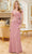 MGNY By Mori Lee 72711 - Cold Shoulder Sheath Evening Gown Mother of the Bride Dresses 00 / Rose