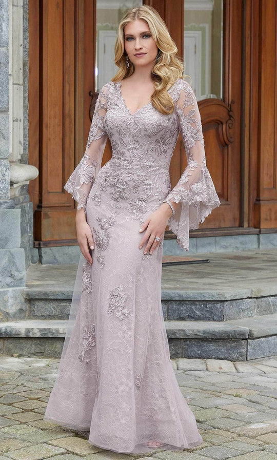 MGNY By Mori Lee 72719 - Square Neck Embroidered Sheath Gown