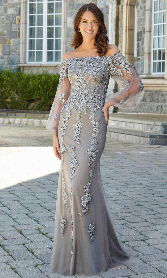 MGNY By Mori Lee 72734 - Off-Shoulder Lace Formal Dress