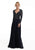 MGNY By Mori Lee - Beaded Embroidered Queen Anne Gown 72034SC - 1 pc Navy In Size 8 Available CCSALE 8 / Navy
