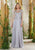 MGNY By Mori Lee - Embroidered Illusion Chiffon A-line Evening Dress 71908SC CCSALE 8 / Silver