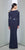 MIGNON - VM1590B Ruched V-Neckline Evening Gown  - 1 Pc. Navy in size 6 Available CCSALE 6 / Navy