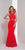 MIGNON Vm1702 Long Crepe Gown CCSALE 2 / Tomato