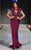 MNM Couture - 2295 Bell Cap Sleeve Peplum Sheath Gown Evening Dresses