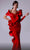 MNM Couture 2714 - Ruffled Rosette Evening Gown Evening Dresses 4 / Red
