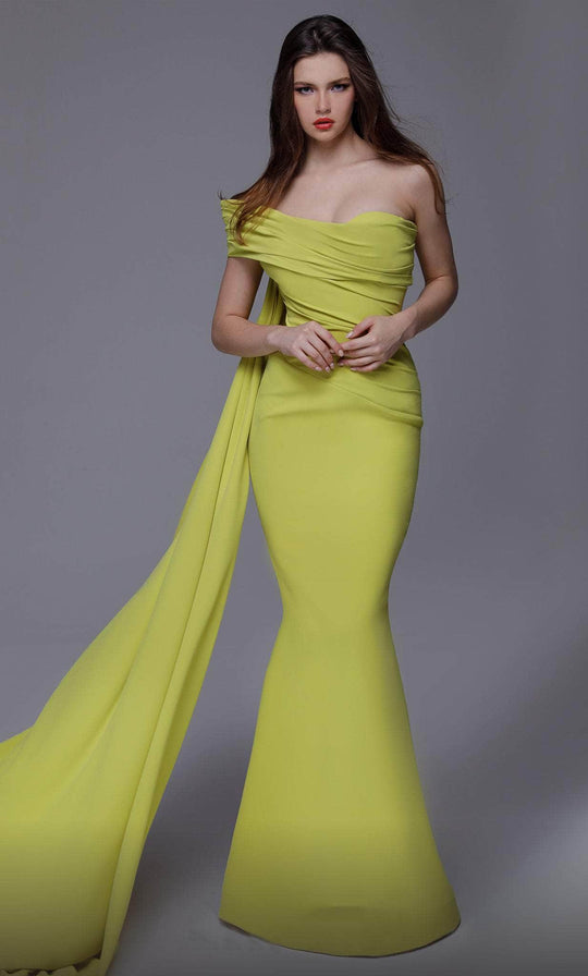 MNM Couture 2718 - Ruched One Shoulder Evening Gown