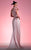 MNM COUTURE - G1217 Rosette Cap Sleeve High Slit Mermaid Gown Prom Dresses