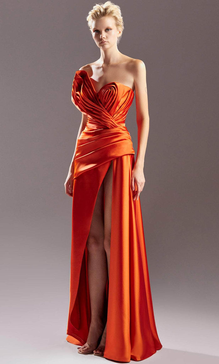 MNM COUTURE G1511 - Sweetheart A-line Evening Dress Evening Dresses 0 / Orange