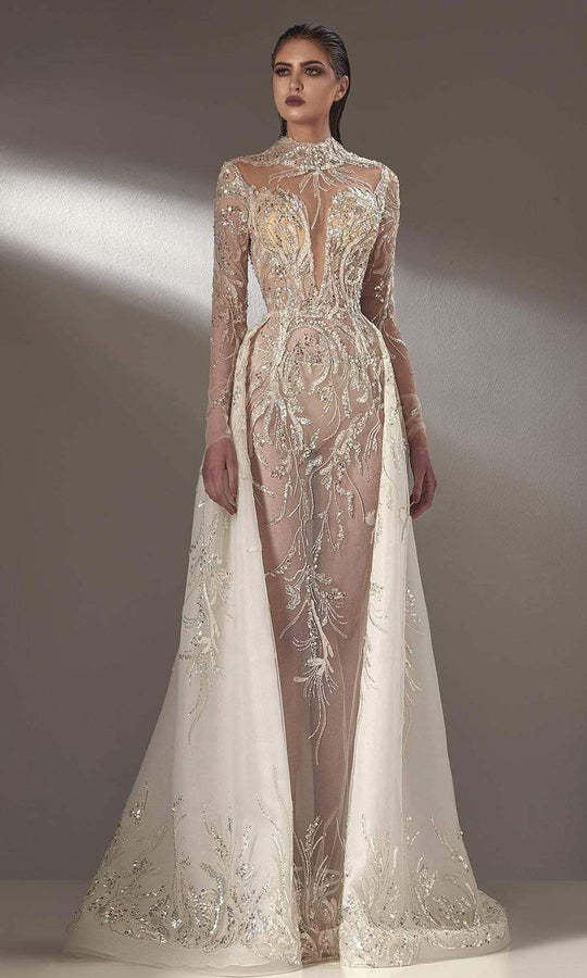 MNM Couture - K3895 High Neck Sheath/A-Line Evening Dress