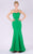MNM COUTURE - M0002 Strapless Folded Sweetheart Crepe Mermaid Dress Special Occasion Dress 0 / Green