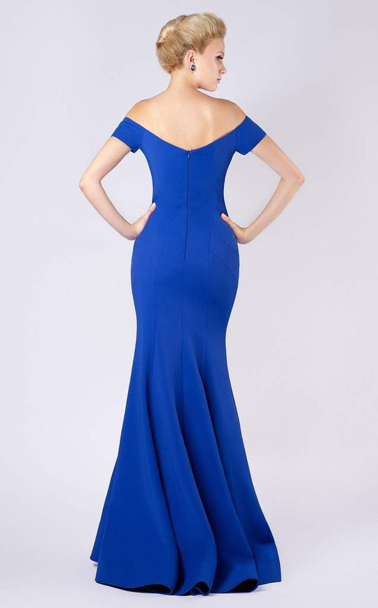 MNM Couture M0005 Seamed Off Shoulder Dress