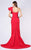 MNM COUTURE - M0042 Embroidered Asymmetric Mermaid Dress With Train Special Occasion Dress