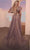 MNM COUTURE M0101 - Ruffled Short Sleeve Jewel Neck Evening Gown Evening Dresses