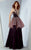 MNM COUTURE Peplum Illusion Scoop A-line Dress G0871 CCSALE 6 / Black Pink