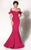 MNM Couture - Ruffle Accented Mermaid Dress 2144A Formal Gowns 0 / Fuschia