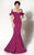 MNM Couture - Ruffle Accented Mermaid Dress 2144A Formal Gowns 0 / Purple