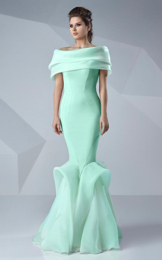 MNM Couture - Sleek Off-Shoulder Mermaid Dress G0620