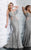 MNM COUTURE Sparkling Sexy Illusion Bodice Lace Gown 7708 CCSALE 12 / Grey