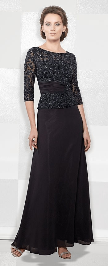 Mon Cheri - 114657SL Evening Dress - 1 Pc Black in Size 10 Available CCSALE 14 / Black