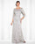 Mon Cheri - 115604SL Illusion Embroidered Lace Gown - 1 Pc Navy in Size 12 Available CCSALE