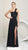 Mon Cheri - 116711 One Shoulder Strap Dress with Slit 1 Pc. Black/Royal Blue in size 4 Available CCSALE 4 / Black/Royal Blue