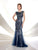 Mon Cheri - 116D31 Embellished Bateau Tulle Trumpet Dress - 2 pc Midnight/Nude in Size 4 and 10 Available CCSALE