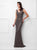 Mon Cheri 117915 FIT AND FLARE EVENING GOWN CCSALE 8 / Smoke
