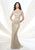 Mon Cheri 215912 Sequined Bateau Evening Gown CCSALE 4 / NAVY