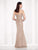 Mon Cheri 216683 Strapless Lace Sheath Dress CCSALE 8 / Silver