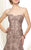 Mon Cheri 216D53 Strapless Beaded Lace Evening Gown CCSALE 6 / Mink