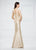 Mon Cheri 217955 Quarter Sleeve Lace Mikado Evening Gown CCSALE