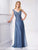 Mon Cheri A-Line Gown 117903 - 1 pc Wine In Size 12 and 1 pc Wedgewood in Size 10 Available CCSALE 10 / Wedgewood