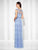 Mon Cheri Allover Soft Lace Sheath Dress 117608 - 1 pc Lt Periwinkl In Size 6 Available CCSALE 6 / Lt Periwinkl