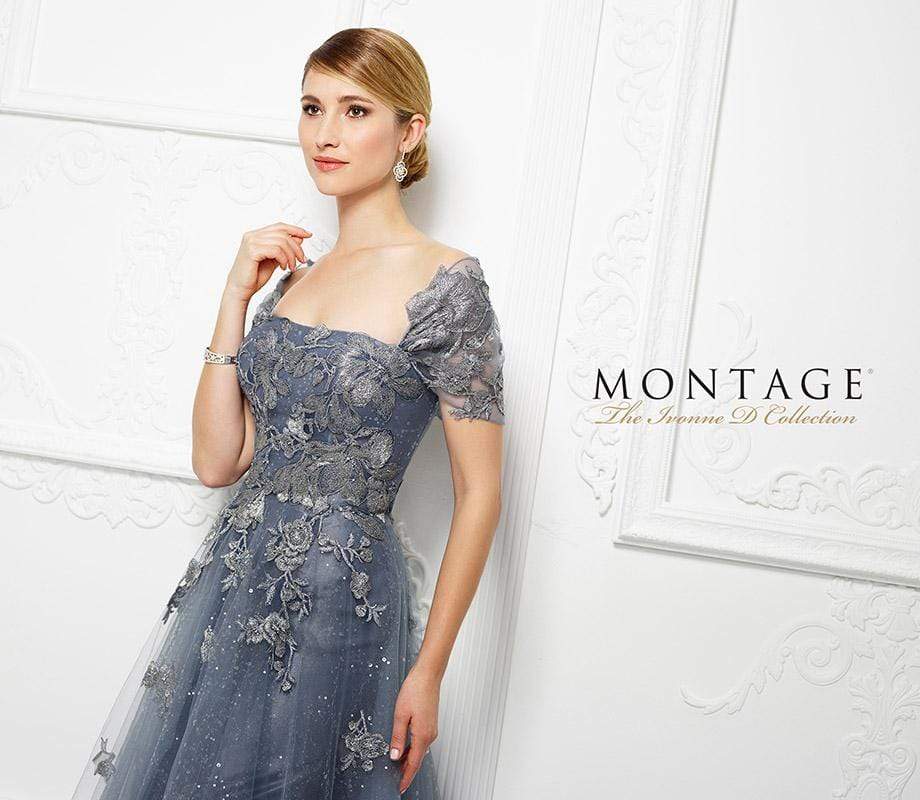 Mon Cheri - Embroidered Floral Lace Gown with Detachable Strap 217D88 ...