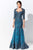 Mon Cheri - Embroidered Queen Anne Evening Dress 120D05 - 1 pc Deep Ocean In Size 14 Available CCSALE 14 / Deep Ocean