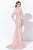 Mon Cheri - Embroidered Queen Anne Evening Dress 120D05 - 1 pc Deep Ocean In Size 14 Available CCSALE 14 / Deep Ocean