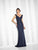 Mon Cheri Fit And Flare Gown 117616 CCSALE 8 / Navy