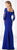 Mon Cheri Fitted V-Neck Seamed Evening Gown 218613 CCSALE 12 / Royal Blue