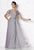 Mon Cheri Flutter Sleeves A-Line Gown in Purple Haze 113619 CCSALE 14 / Purple Haze