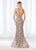 Mon Cheri - Illusion Lace Bateau Evening Dress 118671 - 1 pc Navy in Size 8 Available CCSALE
