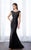 Mon Cheri Lace Bateau Neck Mermaid Dress 217644 - 1 pc Black In Size 6 Available CCSALE 6 / Black