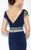 Mon Cheri - Patterned Beaded Illusion Sheath Evening Dress 117624 - 2 pcs Navy In Size 4 and 8 Available CCSALE